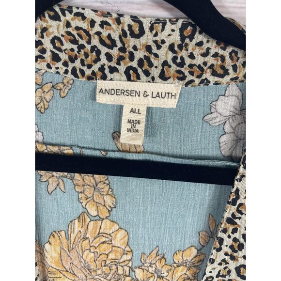 Andersen & Lauth Kimono Womens One Size Floral Open Cardigan Boho Chic Lightweig - Picture 4 of 8